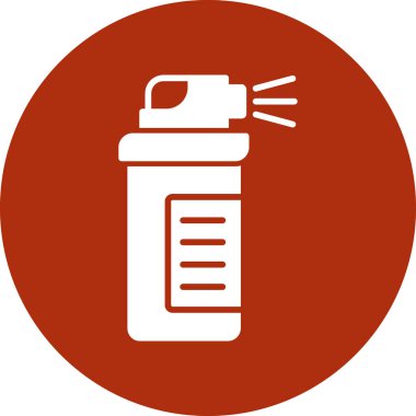 Biber gazı web simgesi, vektör illüstrasyonu