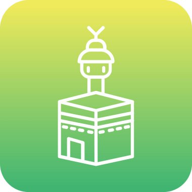 Benzersiz cami vektör çizgisi simgesi