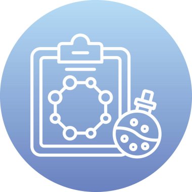 Benzersiz Kimyasal Kapsül Vektör Satırı Simgesi