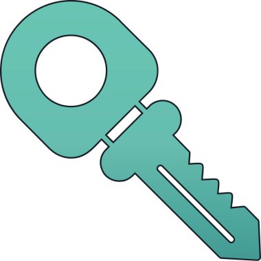 Çizgi film anahtarının vektör çizimi