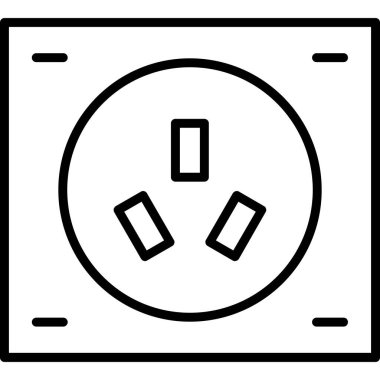 soket vektör çizgisi simgesi