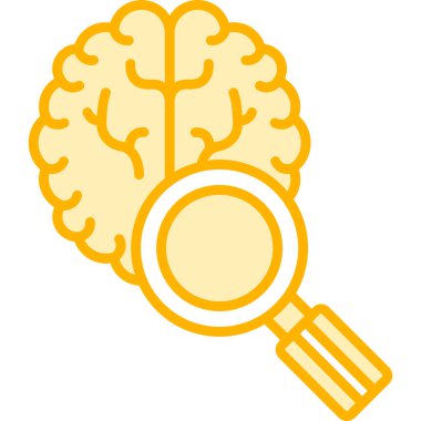 Beyin. Web simgesi basit illüstrasyon