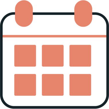 Takvim. Web simgesi vektör illüstrasyonu