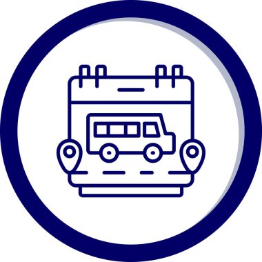 Otobüs. Web simgesi basit illüstrasyon