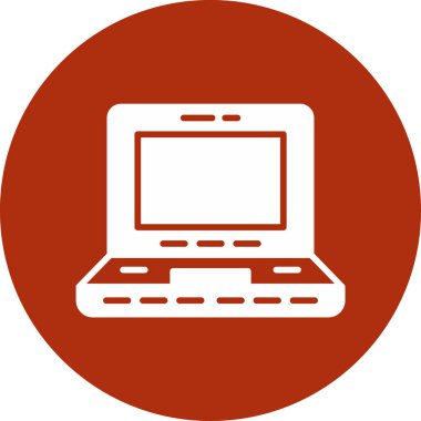 dizüstü bilgisayar simgesi. Web için dizüstü bilgisayar vektör simgesinin basit çizimi