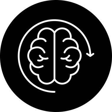 beyin ikonu vektör illüstrasyonu