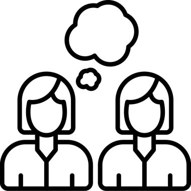 iş takımı toplantı simgesi ana hatları biçiminde