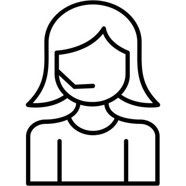 kadın simge vektör illüstrasyonu