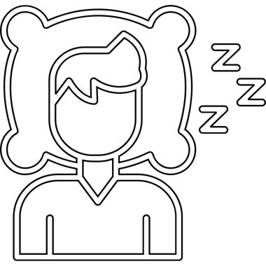 Uyu. Web simgesi basit illüstrasyon