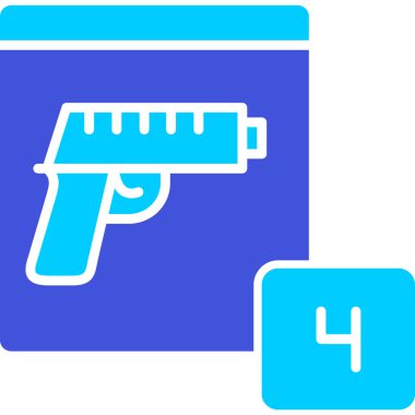 silah simgesi modada izole edilmiş arkaplan