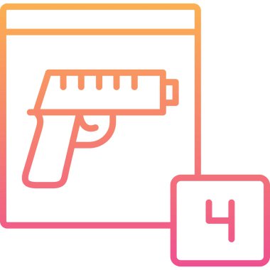 silah simgesi vektör illüstrasyonu