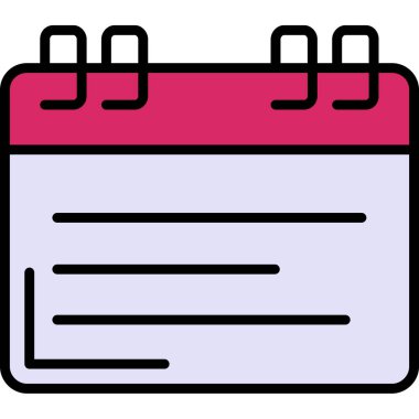 Takvim simgesi vektör illüstrasyonu