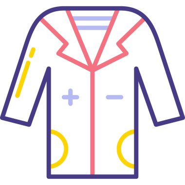 Ceket moda simgesi, vektör illüstrasyonu