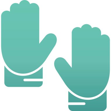 Eldiven simgesi vektör illüstrasyonu