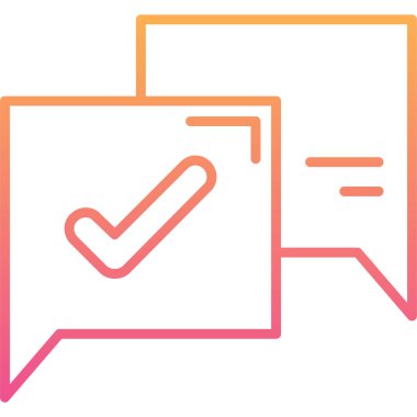 işaretler simgesini kontrol et, basit vektör illüstrasyonu