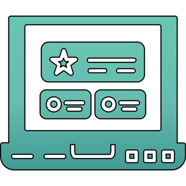 Web simgesi, internet tarayıcı penceresinin vektör illüstrasyonu