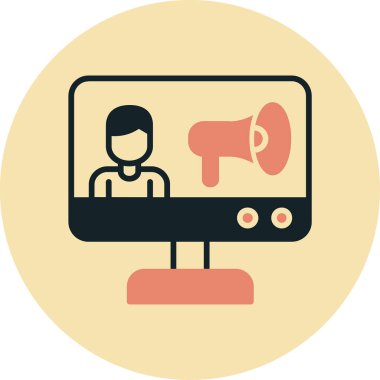 Video Çağrısı ikon vektör illüstrasyonu