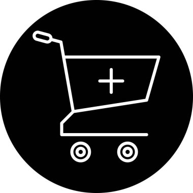 Sepet ikonu vektör illüstrasyonu