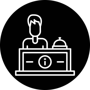 Müşteri hizmeti simgesi, vektör illüstrasyonu