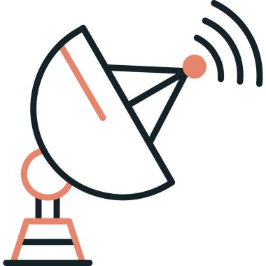 Uydu. Web simgesi basit illüstrasyon