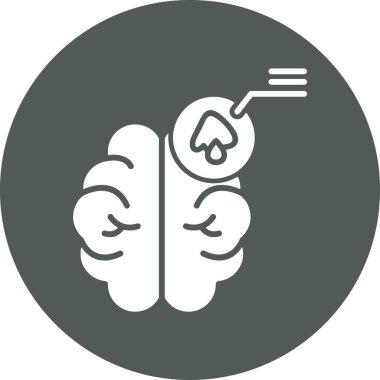 beyin ikonu vektör illüstrasyonu