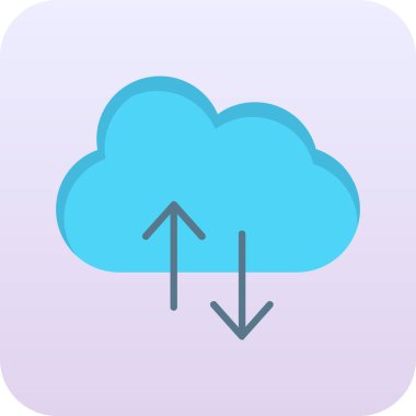 Bulut simgesi vektör illüstrasyonu