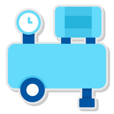 Kompresör ağ simgesi, vektör illüstrasyonu