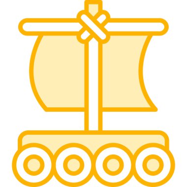 Altın ve beyaz bir ikonun vektör illüstrasyonu