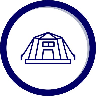 Bina. Web simgesi basit illüstrasyon