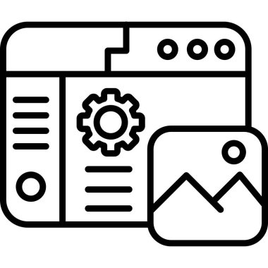 Web tasarımı ve geliştirme ikonu vektör illüstrasyonu