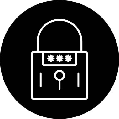 Kilit. Web simgesi basit illüstrasyon