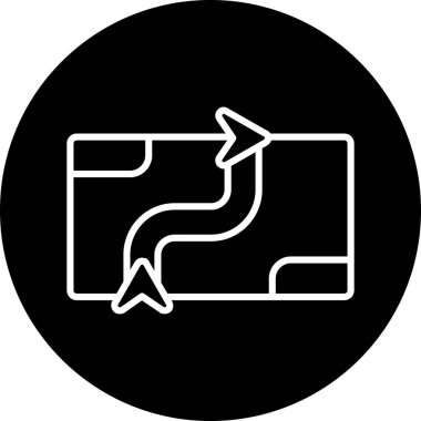 Bir yol simgesinin vektör illüstrasyonu