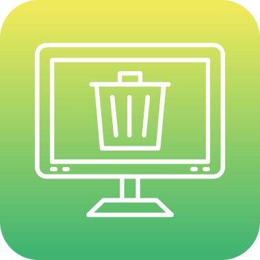 Bilgisayar monitörü simgesi. vektör