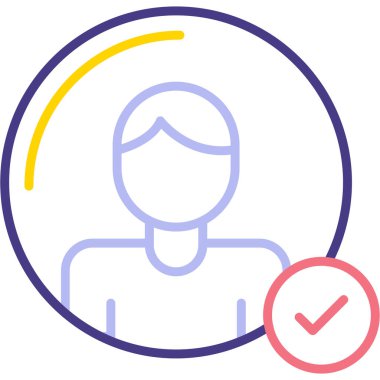 Avatar man simgesi vektör illüstrasyonu