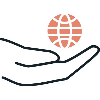 İnsan elinin vektör illüstrasyonu