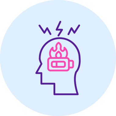 Beyin. Web simgesi basit illüstrasyon