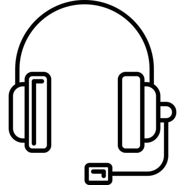 Kulaklık. Web simgesi basit illüstrasyon