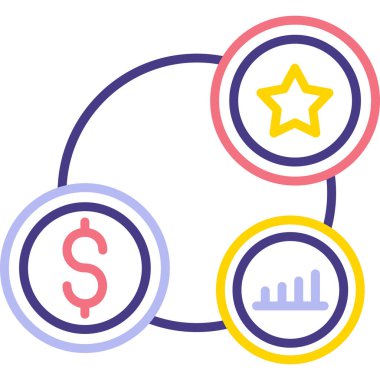 Dolar. Web simgesi basit illüstrasyon