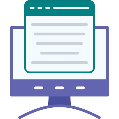 bilgisayar ekranı simgesi, vektör illüstrasyon tasarımı