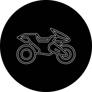 motosiklet simgesi vektör illüstrasyonu