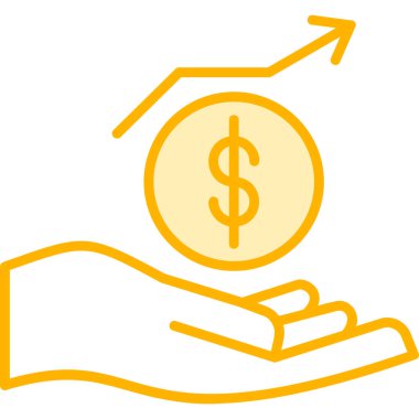 İş büyütme ikonu. Web için büyüme vektör simgelerinin özet çizimi