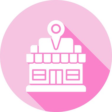 Alışveriş merkezi simgesinin vektör illüstrasyonu