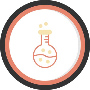 Kimya şişesi dairesel simgesi