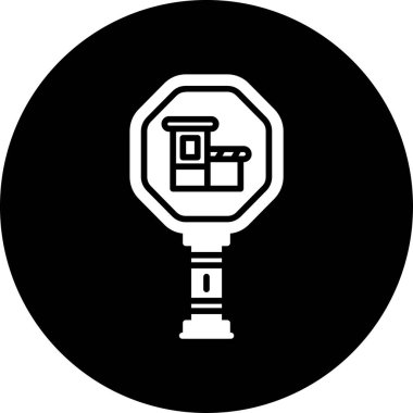 Sınır Denetim İstasyonu web simgesi, vektör illüstrasyonu