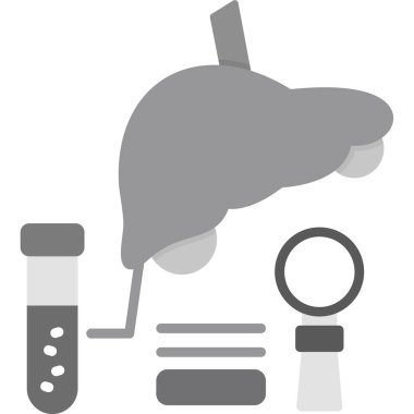 Bir bardak sütlü karaciğer, karaciğer ikonu. Karaciğer ve karaciğer ikonu..