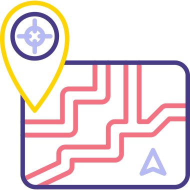 konum haritası gps simgesi