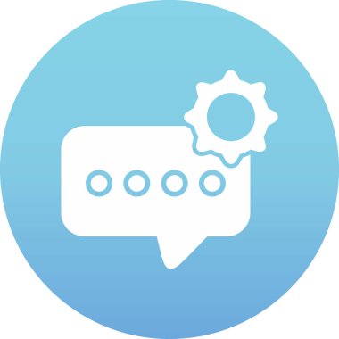 Sohbet ileti simgesi, vektör illüstrasyonu