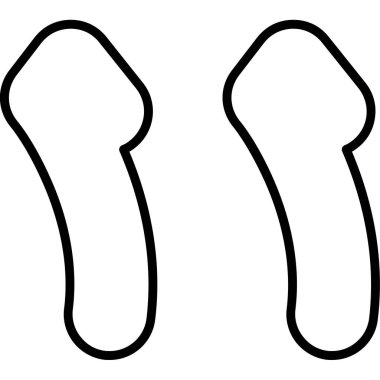 İnsan kemiği simgesi. Beyaz arka planda izole web tasarımı için anahat insan kemiği vektör simgesi