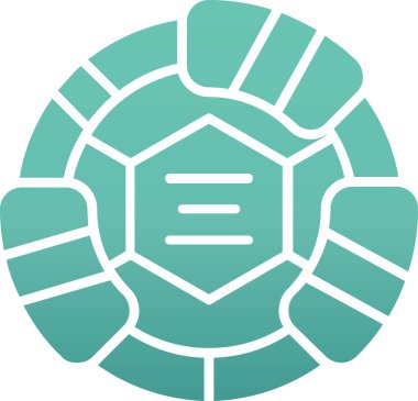 Bir kaplumbağa simgesinin vektör çizimi