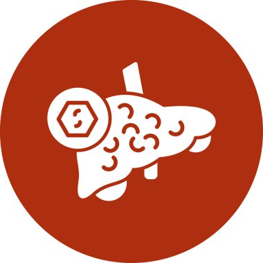 Şirin bir çizgi film simgesinin vektör çizimi